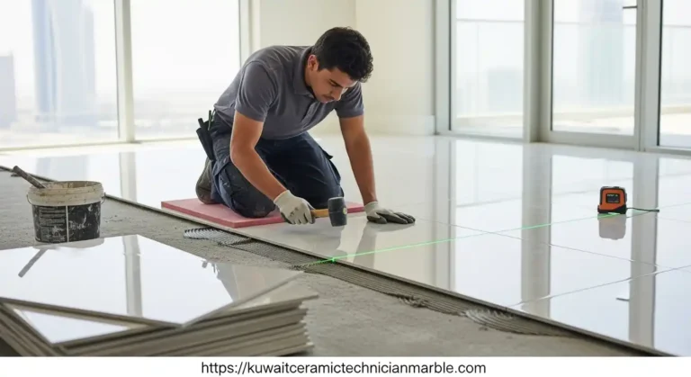 فني تركيب سيراميك الأرضيات
